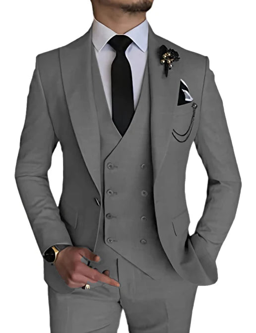 Costume 3 Pièces À Double Boutonnage Invité De Mariage Pour Homme | Tenue De Cérémonie