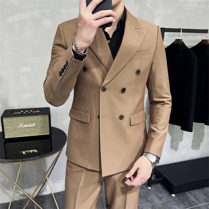 Costume Deux Pièces À Double Boutonnage Invité De Mariage Pour Homme | Tenue De Cérémonie