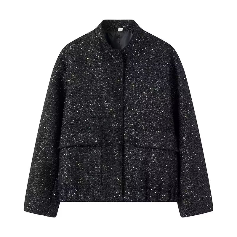 Veste De Femme Manches Longues Pailletten | Court