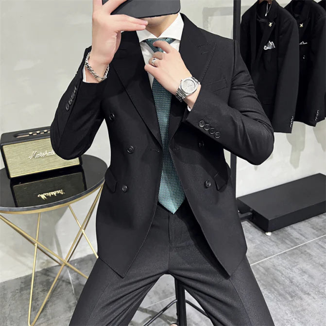 Costume Deux Pièces À Double Boutonnage Invité De Mariage Pour Homme | Tenue De Cérémonie