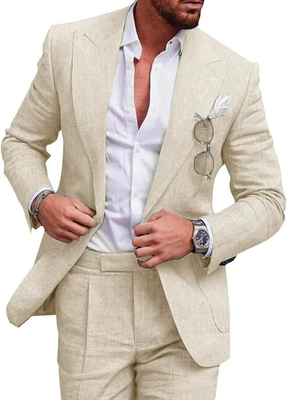 Costume Moderne Invité À Un Mariage Deux Pièces Pour Homme | Été