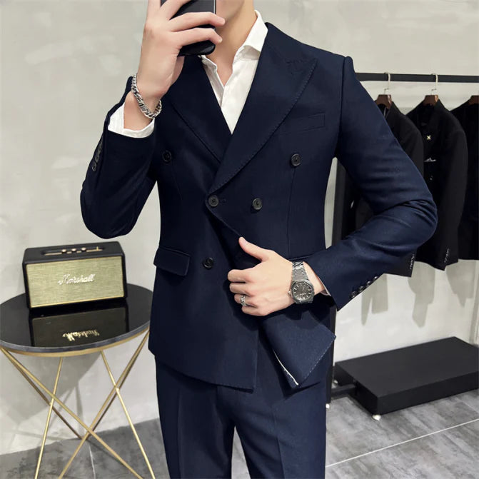 Costume Deux Pièces À Double Boutonnage Invité De Mariage Pour Homme | Tenue De Cérémonie