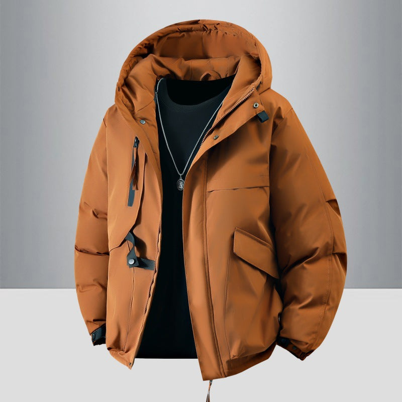 Veste d’Hiver Homme – Déperlante à Capuche avec Poches Pratiques