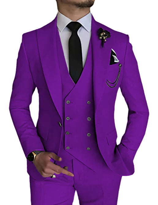 Costume 3 Pièces À Double Boutonnage Invité De Mariage Pour Homme | Tenue De Cérémonie
