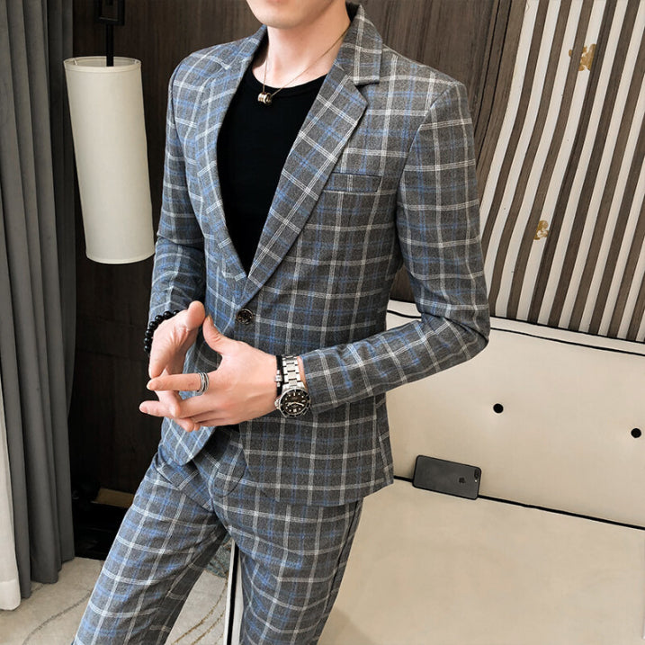 Costume à carreaux sur mesure Invité De Mariage pour homme | 2 pièces