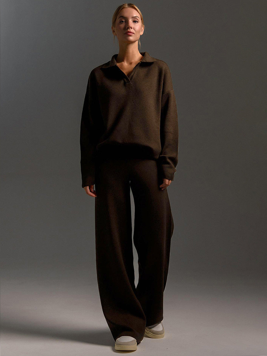Marceline | Ensemble Femme Polo et Pantalon Large