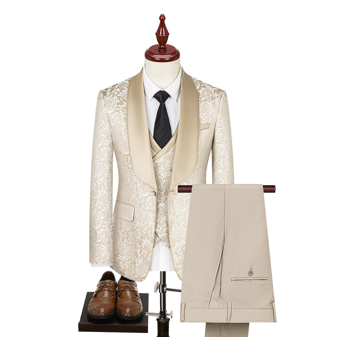 Costume Trois Pièces Formel pour Invité de Mariage | Imprimé Fleuri