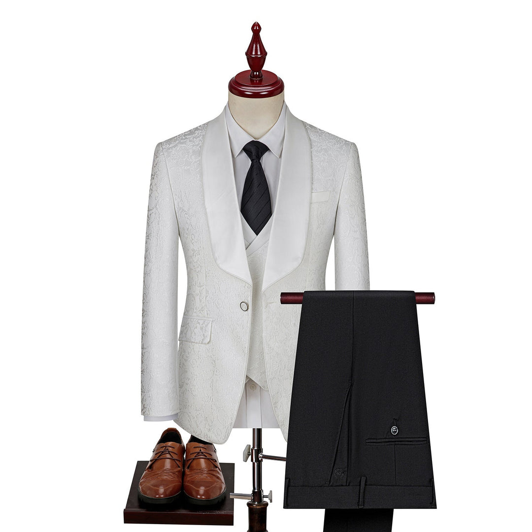 Costume Trois Pièces Formel pour Invité de Mariage | Imprimé Fleuri
