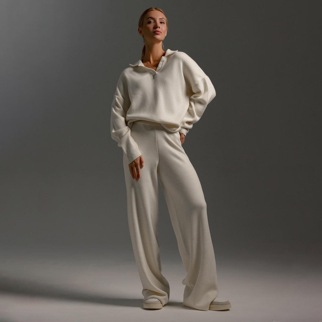 Marceline | Ensemble Femme Polo et Pantalon Large