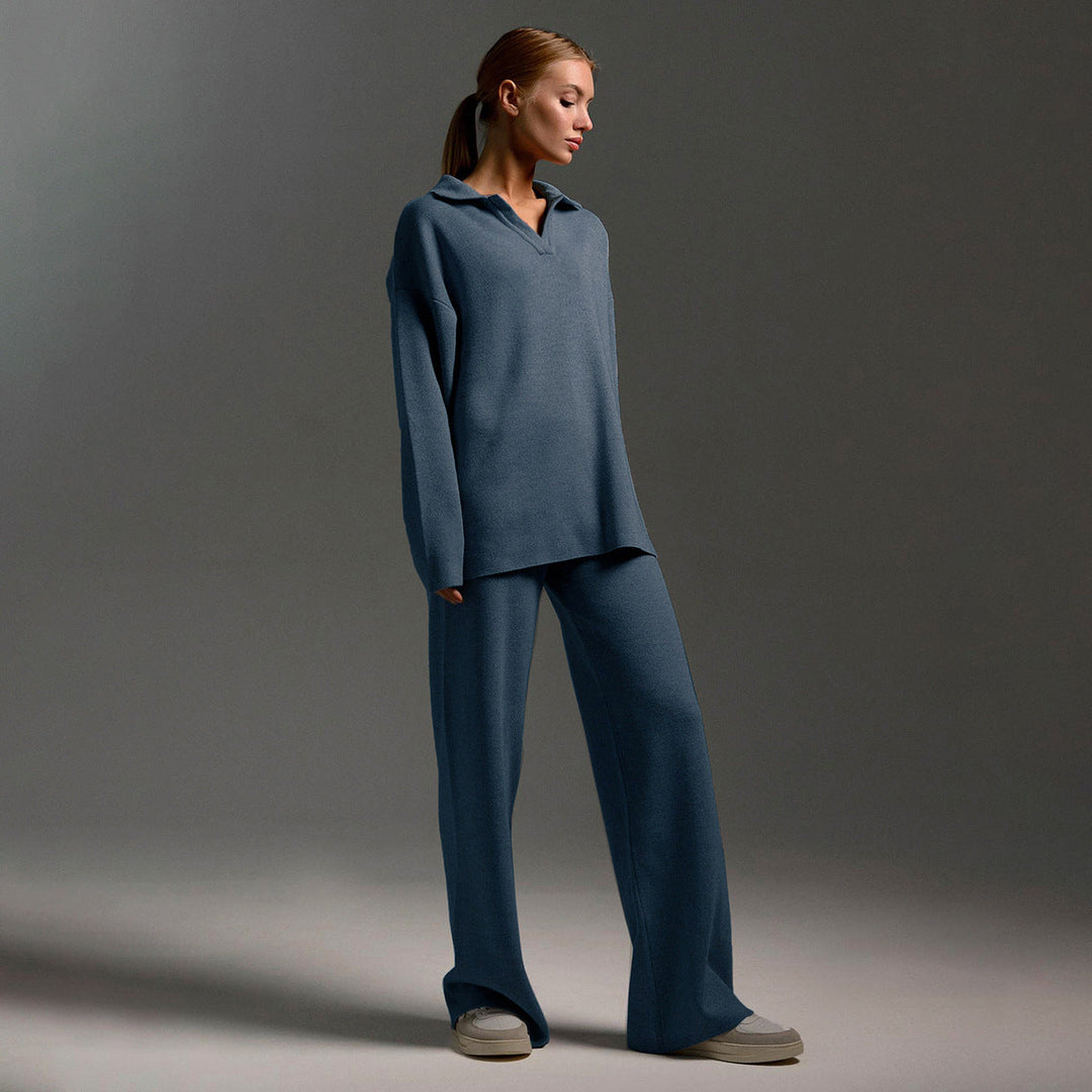 Marceline | Ensemble Femme Polo et Pantalon Large