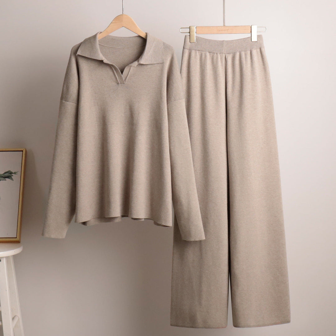 Marceline | Ensemble Femme Polo et Pantalon Large