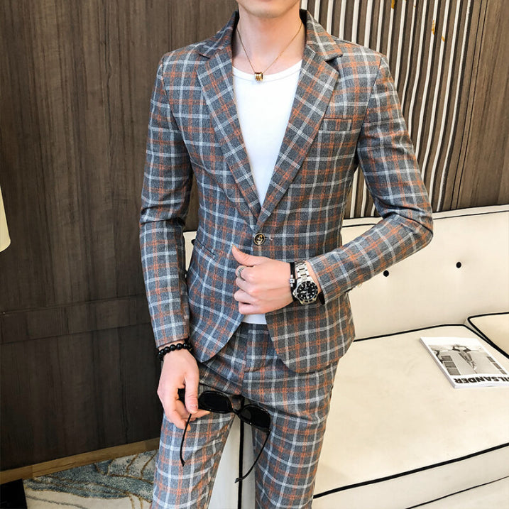 Costume à carreaux sur mesure Invité De Mariage pour homme | 2 pièces