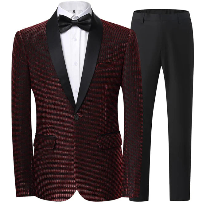 Costume 2 Pièces Texturé Invité De Mariage Pour Homme | Classique