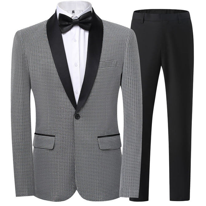 Costume 2 Pièces Texturé Invité De Mariage Pour Homme | Classique