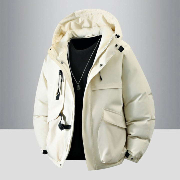 Veste d’Hiver Homme – Déperlante à Capuche avec Poches Pratiques