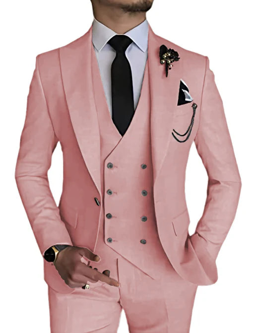 Costume 3 Pièces À Double Boutonnage Invité De Mariage Pour Homme | Tenue De Cérémonie