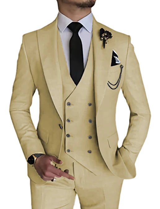 Costume 3 Pièces À Double Boutonnage Invité De Mariage Pour Homme | Tenue De Cérémonie