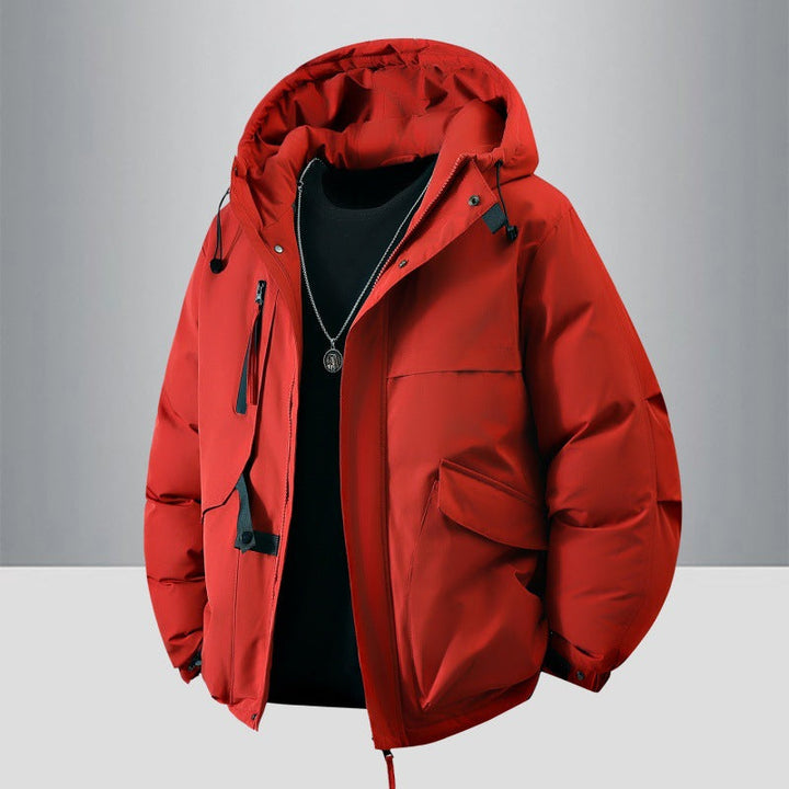 Veste d’Hiver Homme – Déperlante à Capuche avec Poches Pratiques