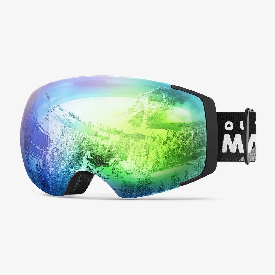 Magnetische meekleurende anti-condens-ski-bril voor dames met extra lens