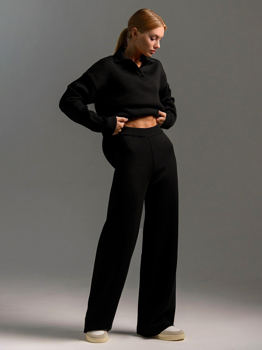 Marceline | Ensemble Femme Polo et Pantalon Large