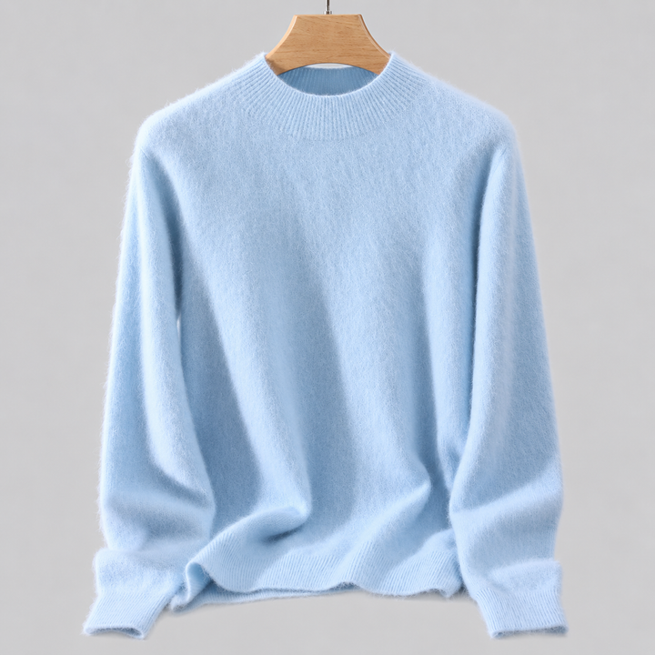Pullover da donna in cashmere, collo alto e vestibilità casual