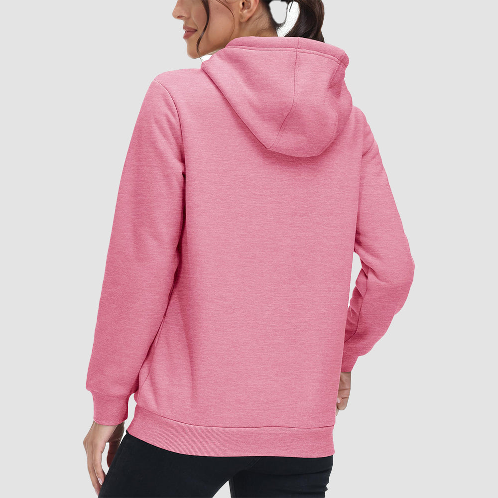 Sweat à Capuche Femme Doublé Sherpa avec Poche Kangourou
