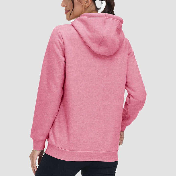 Sweat à Capuche Femme Doublé Sherpa avec Poche Kangourou