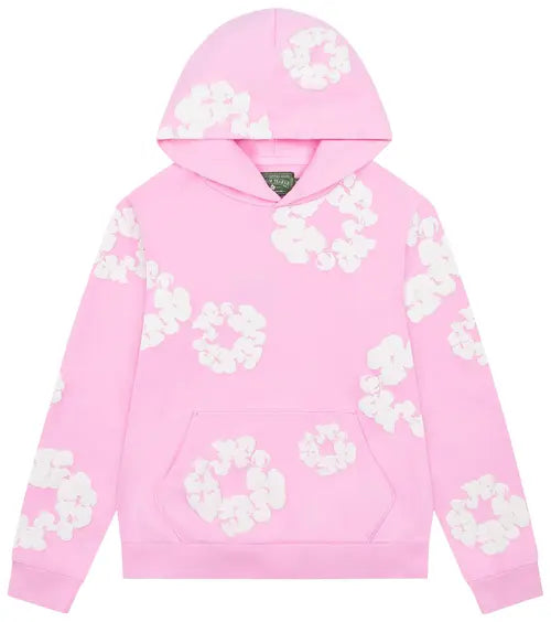 Hoodie für Herren mit Blumenmuster, Kängurutasche und langen Ärmeln