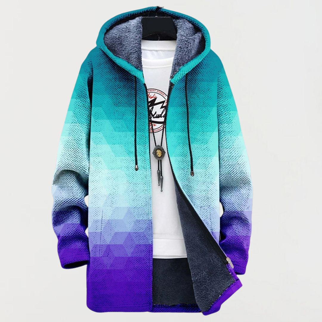 Veste Mi-Saison Femme – Motif Hexagonal Coupe Décontractée