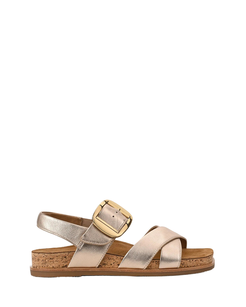 Sandales Riley d'été pour femme, finition dorée et design tendance adaptés aux sorties estivales.