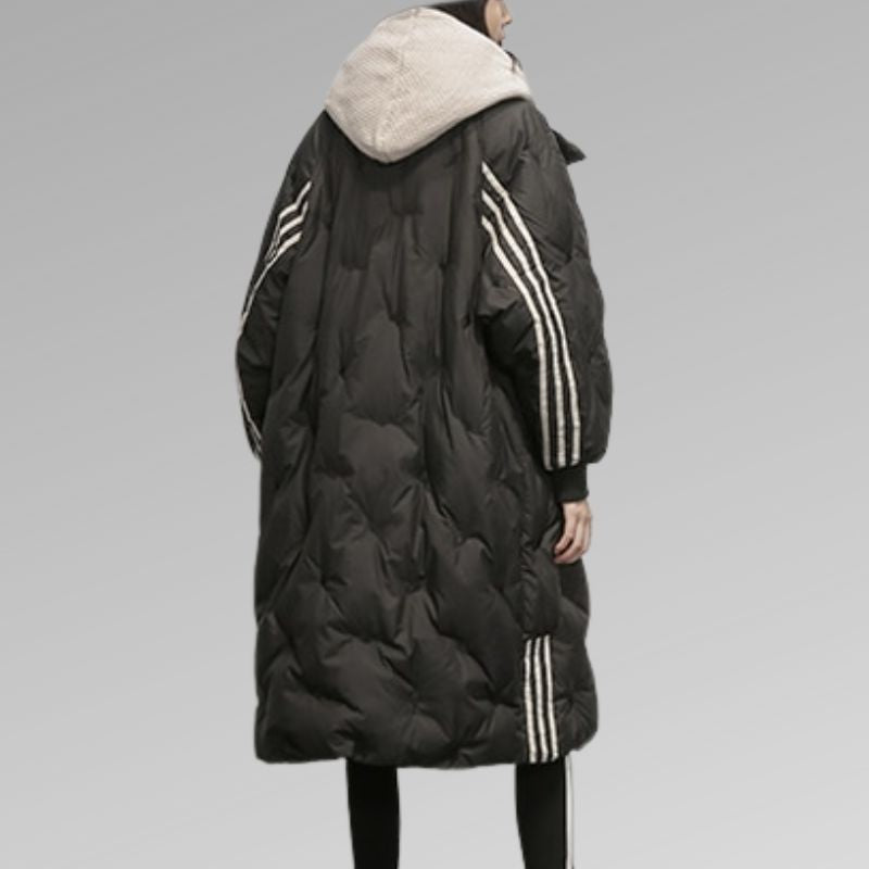 Charlotte | Manteau long en duvet avec capuche pour femme | Hiver