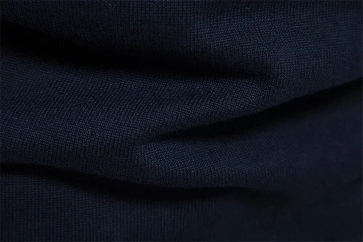 Suéter a rayas para hombre con media cremallera y mezcla de algodón