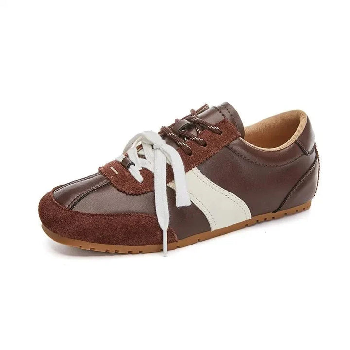 Women's Low-Top Leopard-Print Sneakers With Laces and Contrast Stripe