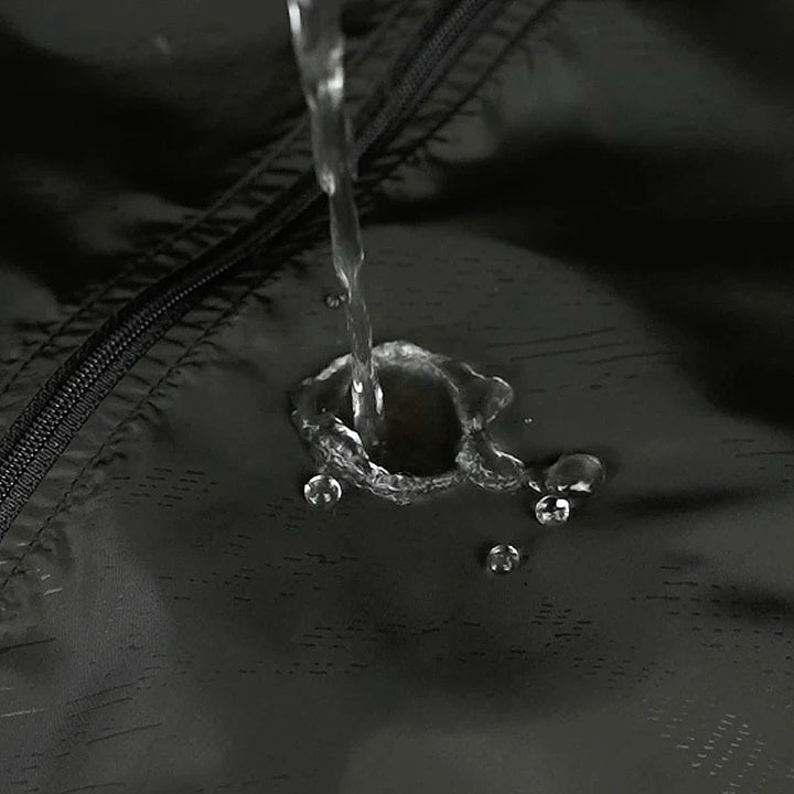 Men's Waterproof Hooded Windbreaker with Full-Zip Closure