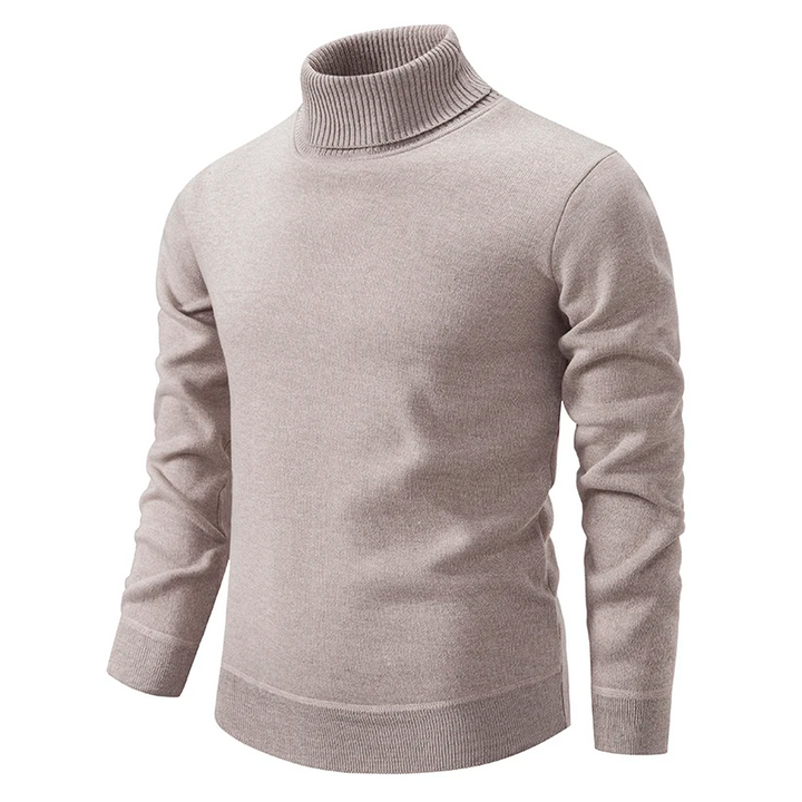 Men's soft knit turtleneck sweater
