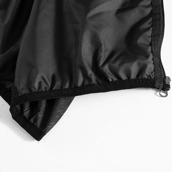 Men's Waterproof Hooded Windbreaker with Full-Zip Closure