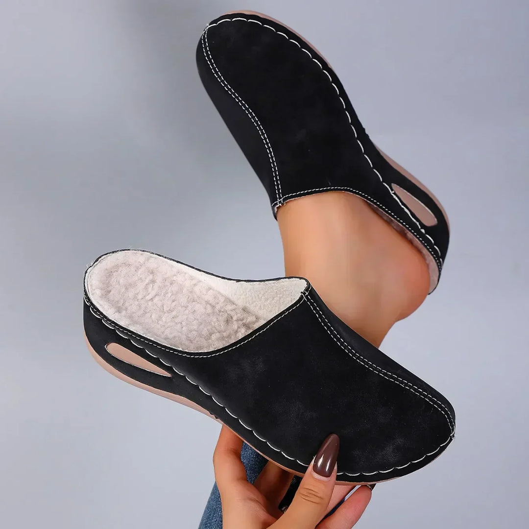 Chaussons Orthopédiques Femme – Soutien Voûte Plantaire et Talon, Semelle Antidérapante