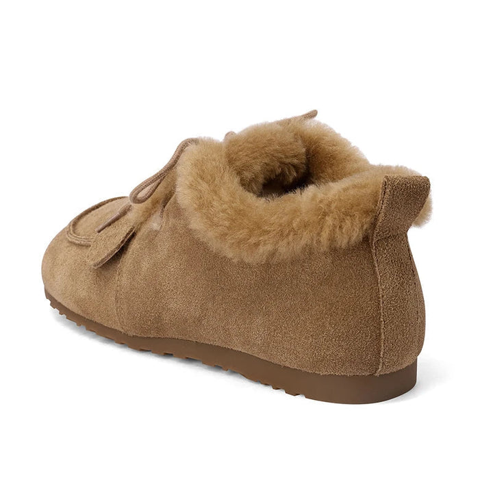Bottes Femme Hiver À Lacets Doublées Laine Avec Bout Mocassin