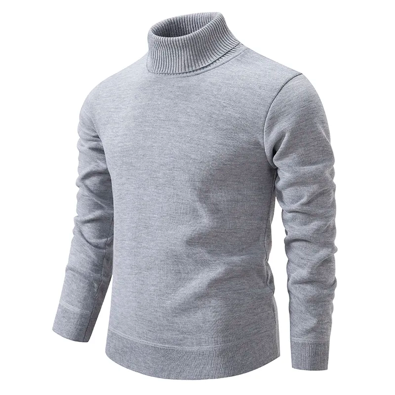 Men's soft knit turtleneck sweater