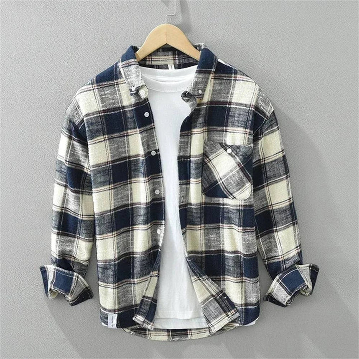Chemise Homme Flanelle Coton Carreaux Boutonnée
