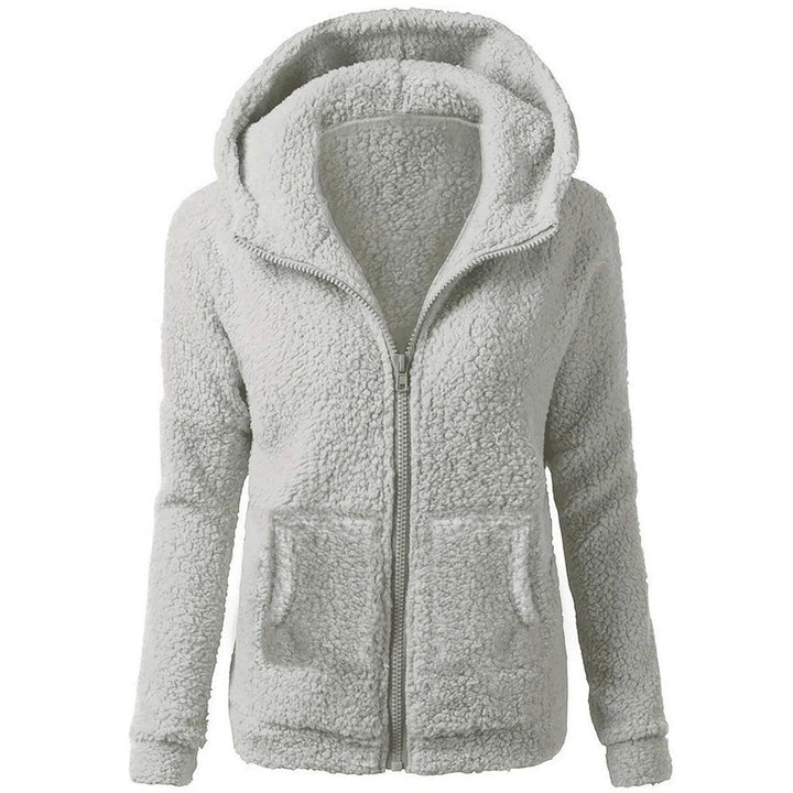 Sweat à Capuche Femme Doublé Sherpa Zippé avec Poches