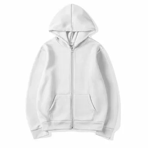 Oversize-Kapuzenpullover für Herren mit Reißverschluss, Vordertaschen und überschnittenen Schultern
