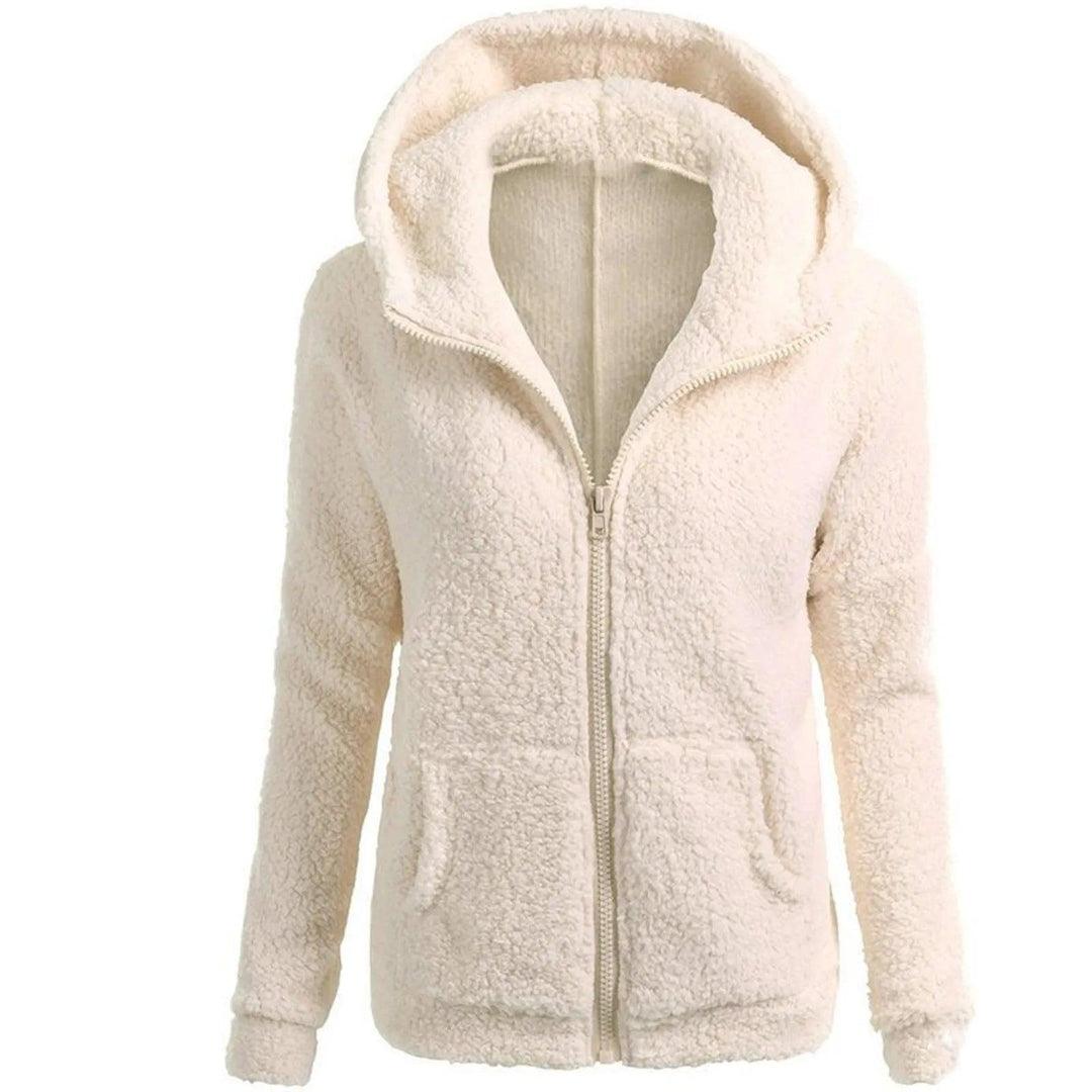 Sweat à Capuche Femme Doublé Sherpa Zippé avec Poches