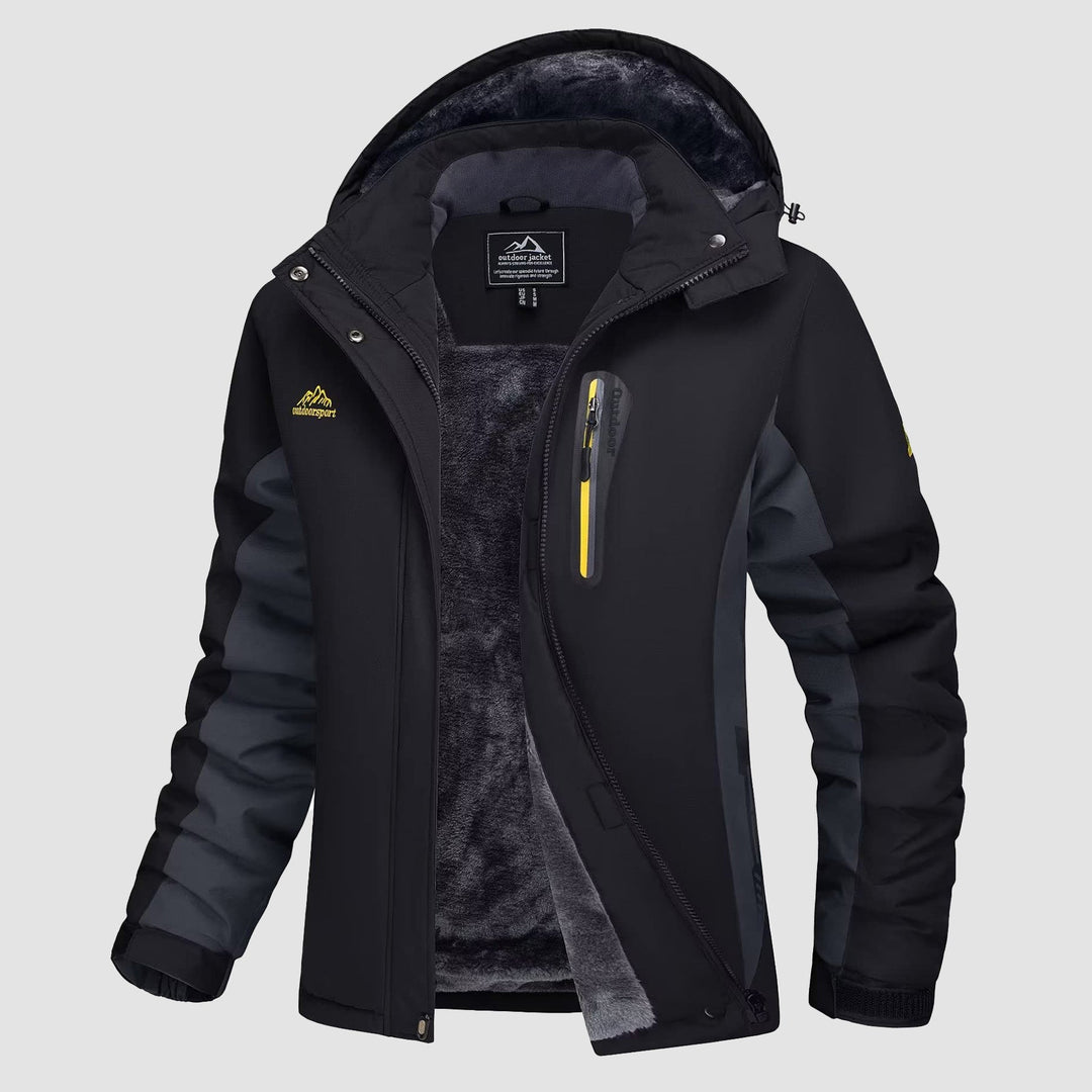 Veste de Ski Femme Imperméable Doublée Polaire à Capuche
