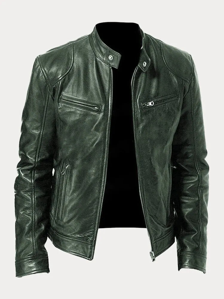 Veste en Cuir Décontractée Intemporelle