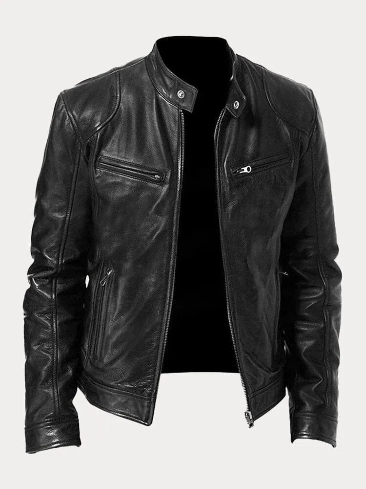 Veste en Cuir Décontractée Intemporelle