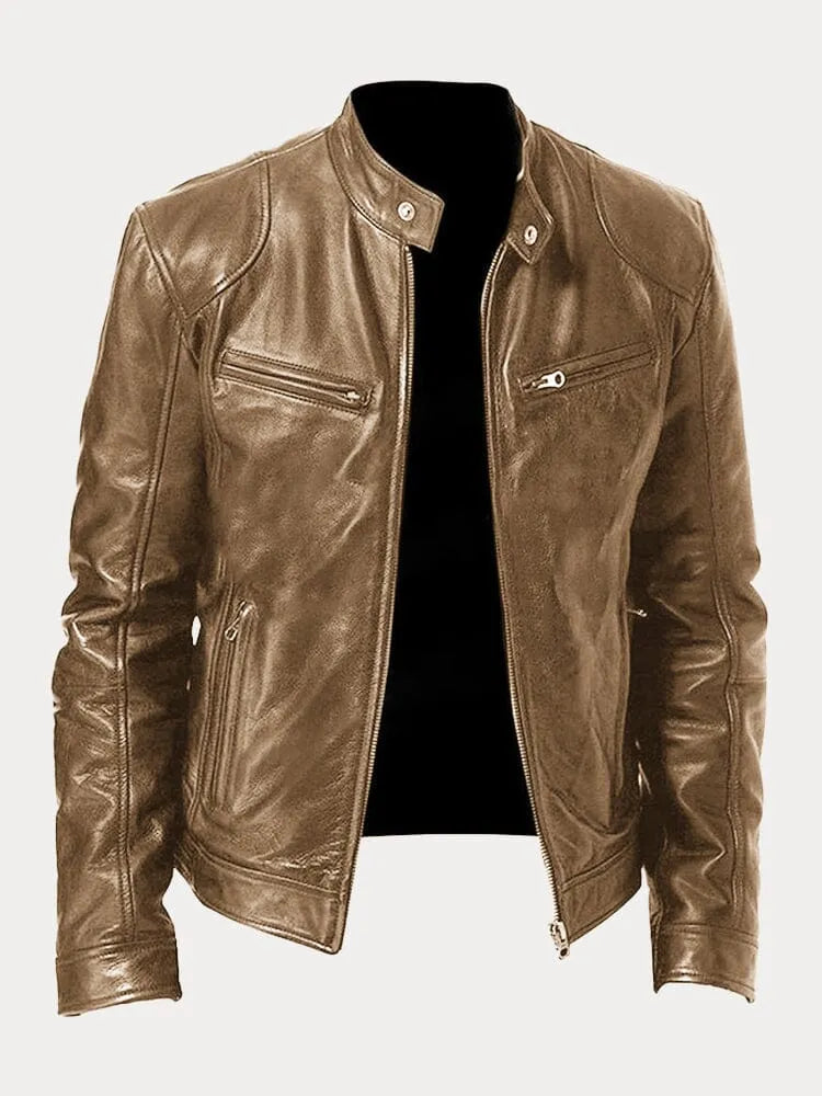Veste en Cuir Décontractée Intemporelle