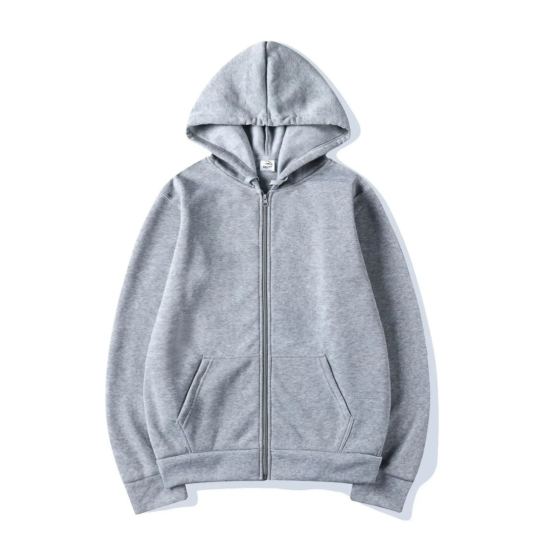 Oversize-Kapuzenpullover für Herren mit Reißverschluss, Vordertaschen und überschnittenen Schultern