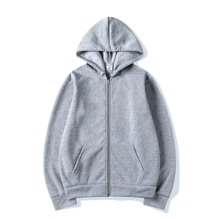 Oversize-Kapuzenpullover für Herren mit Reißverschluss, Vordertaschen und überschnittenen Schultern