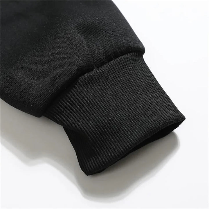 Oversize-Kapuzenpullover für Herren mit Reißverschluss, Vordertaschen und überschnittenen Schultern